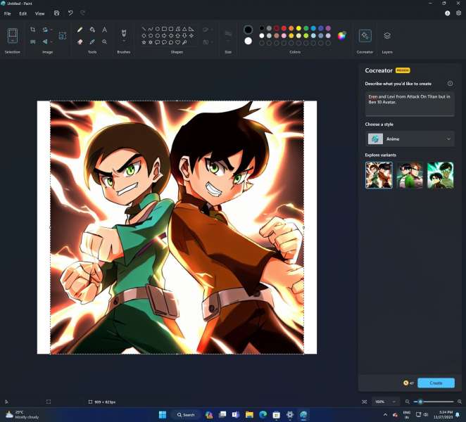 Paint мрії. Microsoft додала у&nbsp;Windows 11 генератор зображень з ШІ
